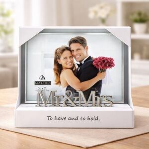 Malden Glass Wedding Photo Frame 5x7 New